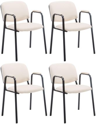 Clp Clp - Set De 4 Sillas Confidente Ken Pro En Polipiel Crema