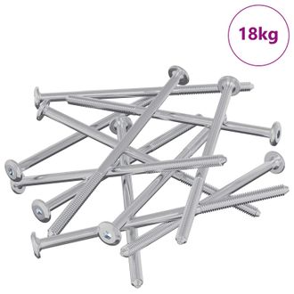 vidaXL Tornillos De Muebles 800 Pcs Plateado Acero Vidaxl