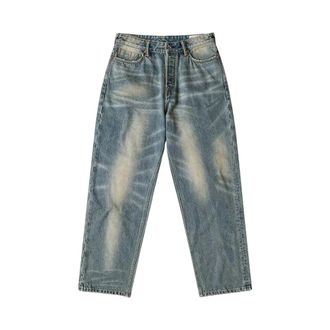 Evisu Straight Jeans, male, Blue, Size: W32 7-Pocket Seagull Embroidery Jeans