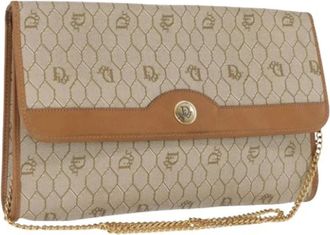 Dior Pre-owned Clutches, female, Beige, Size: ONE SIZE Pre-owned Vintage Clutch Shoulder Bag