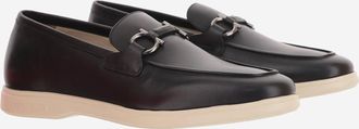 Ferragamo Mens Calf Leather Loafers Black