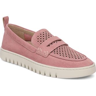 Vionic Uptown Perf Penny Loafer in Cinder Rose at Nordstrom, Size 8.5