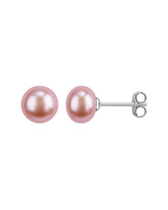 Rina Limor Silver 7-8Mm Pearl Stud Earrings