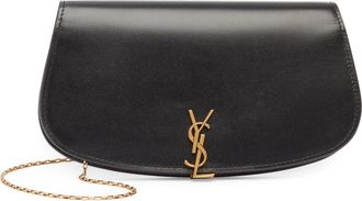 Saint Laurent Mini Voltaire Leather Shoulder Bag in Noir at Nordstrom