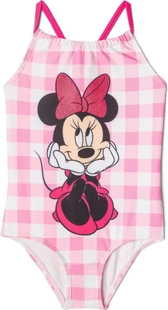 Disney Minnie Mouse One Piece Bathing Suit in Minnie Pink Tie Dye at Nordstrom, Size 12M