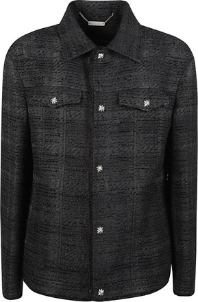 John Richmond Olvian Star Button Textured Jacket