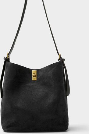 Simons Womens Belt-strap faux-suede bag