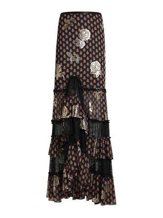 Etro Long Skirt With Ruffles At The Bottom
