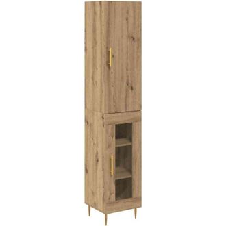 vidaXL Highboard 2 pcs Artisan Oak Engineered Wood vidaXL