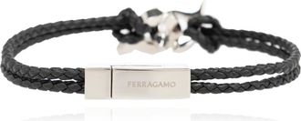 Ferragamo Leren Armband - Heren - Armbanden - Zwart - ONE Size - Leer - Accessoires