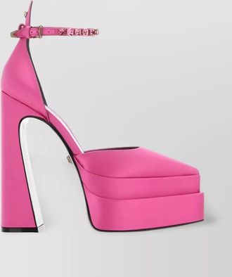 Versace silk platform sandals