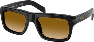 Prada PR D11SF Asian Fit 16K10X Mens Sunglasses Black Size 56