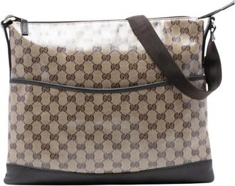 Gucci Pre-owned Cross Body Bags, female, Brown, Size: ONE SIZE Pre-owned Signature Pattern Shoulder Bag