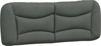 vidaXL Cabecero De Cama Acolchado Tela Gris Oscuro 120 Cm Vidaxl