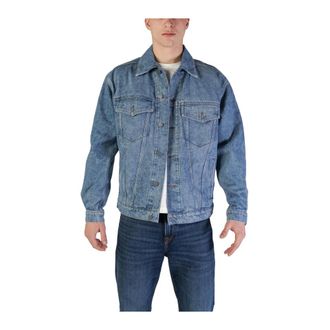 HUGO BOSS Jassen, Heren, Blauw, S, Denim, Denim Jacket Classic Style
