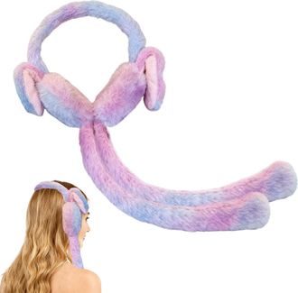 Generic Furry Earmuffs,Bunny Ear Outdoor Warming Supplies - Windproof Ear Warmers,for Women Girlfriends Skiers Snowboarders Runners Photographers Walking Skii