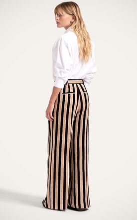 La DoubleJ Loose Pants in Stripes Light Beige at Nordstrom, Size X-Large