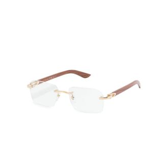 Cartier Glasses, male, Yellow, 56 MM, Optical Frame