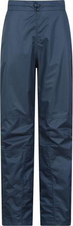 Mountain Warehouse Spray Womens Waterproof Over Trousers - IsoDry, Mesh Lined, Taped Seams, Rain Pants - Autumn, Winter, Travel, Festival, Cycling Navy (Short) Womens Si