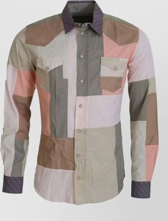 Dolce & Gabbana patchwork slim shirt