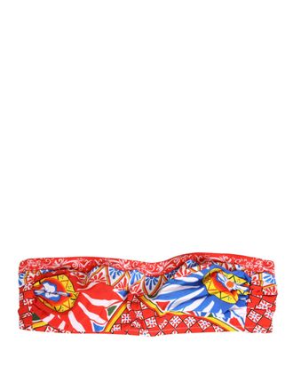 Dolce & Gabbana Multicolor Carretto Bandeau Swimsuit Top Womens Swimwear