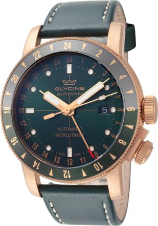 Glycine Airman Contemporary Bronze GMT Mens Watch