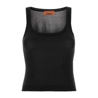 Missoni Knit Tank Top - female - Missoni - Sleeveless Tops - Black - XS - Tops