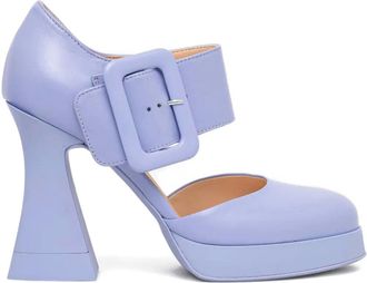 AGL 110mm buckle-strap platform pumps - women - Rubber/Calf Leather/Calf Leather - 40 - Purple