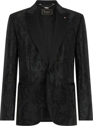 Billionaire Boys Club brocade strass blazer - Zwart