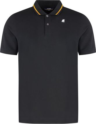 K-Way Black Solid Shirt Collar Polo