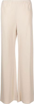 Vince high-waist wide-leg trousers - women - Acetate/Polyester - L - Neutrals