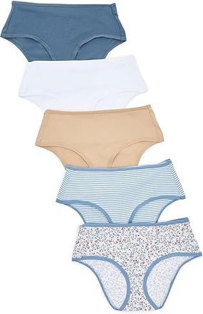 Pact Everyday Mid Rise Hipster 5-pack Womens Underwear Everyday Wildflowers : MD, Cotton/Elastane