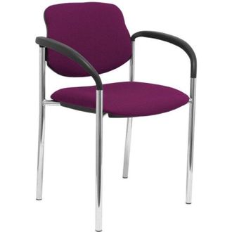 Piqueras y Crespo Piqueras Y Crespo - Villalgordo Silla Confidente De 4 Patas Y Estructrua Cromada Con Brazos Tejido Bali Color Morado