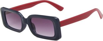 Generic Mens Small Frame Square Sunglasses Vacation Womens Commuter Sun Glasses(Red)
