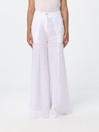 Semicouture Pantaloni a zampa in lino
