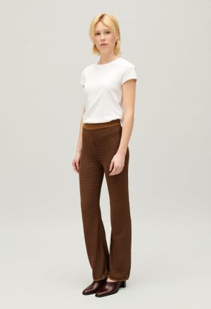 Claudie Pierlot Pantalon rayures marron