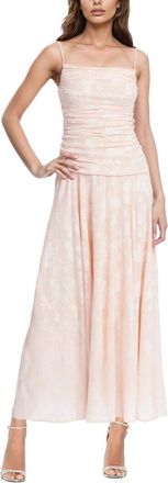 Badgley Mischka Cowl Bodice Midi Dress