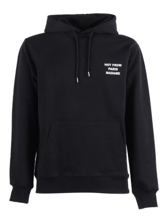 Dr&ocirc;le de Monsieur Black Bold Slogan Hoodie