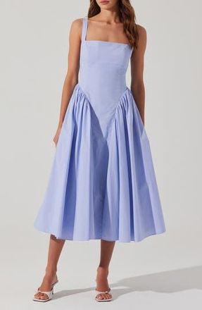 ASTR the Label Vinya Cotton Dress in Periwinkle Blue at Nordstrom Rack, Size X-Small