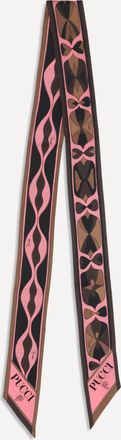 Pucci Silk Twill Bandeau Scarf with Mixed Prints Female UNI