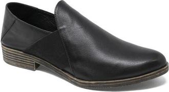 Django & Juliette Kefect Slip On Shoe in Black-Black Leather-Elastic at Nordstrom, Size 40