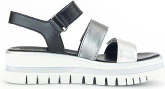 Gabor Leren Mix Sandalen - Dames - Sandalen - Veelkleurig - 38 1/2 EU - Leer - Schoenen