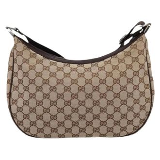 Gucci Pre-owned Vintage Schoudertas - Dames - Pre-owned - Beige - Maat: ONE Size Leer