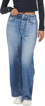 Vintage Havana Wide Leg Fleece Jeans In Denim