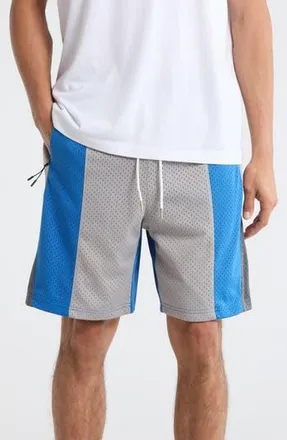 mnml Mesh Paneled Shorts in Blue/Grey at Nordstrom Rack, Size X-Small