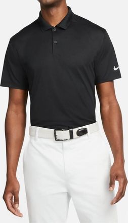 Nike Mens Golf Polo Shirt In Black White