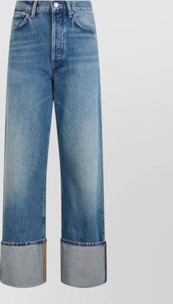 A Gold E cuffed straight leg jeans
