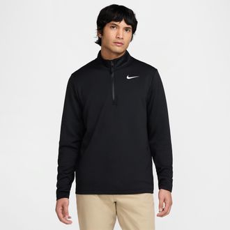 Nike Mens Victory Dri-FIT 1/2-Zip Golf Top in Black | FZ7462-010