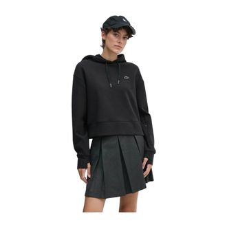 Lacoste Sudadera con Capucha de Algod&oacute;n - Sweatshirts & Hoodies - Mujer - Negro - L