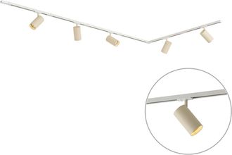 QAZQA Qazqa Sistema De Iluminaci&oacute;n De Riel Moderno Con 5 Focos Blanco
